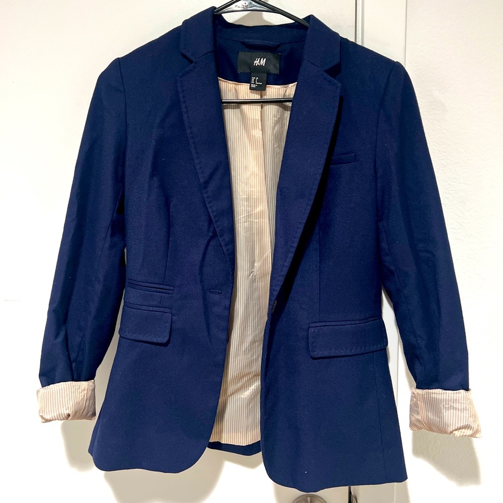 H&M Navy Blue Women’s Blazer Size 2